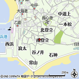 愛知県知多郡南知多町日間賀島南登立周辺の地図