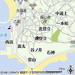 愛知県南知多町（知多郡）日間賀島（南登立）周辺の地図