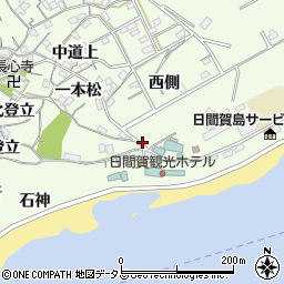 愛知県知多郡南知多町日間賀島山神東周辺の地図
