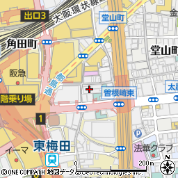 牛角 梅田阪急東通り店周辺の地図