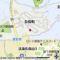 奈良県奈良市奈保町18-23周辺の地図