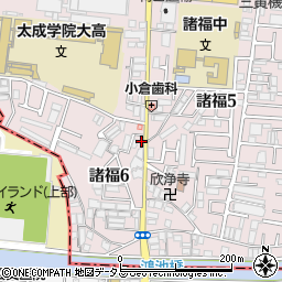 パークイット諸福６丁目駐車場周辺の地図