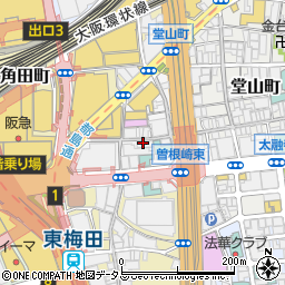 焼肉 タンとハラミ 梅田店周辺の地図