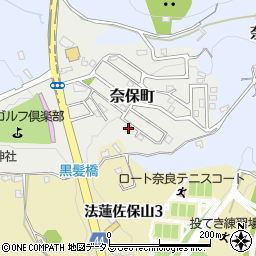 奈良県奈良市奈保町18-21周辺の地図