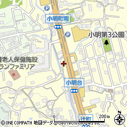 奈良県生駒市小明町1160-1周辺の地図