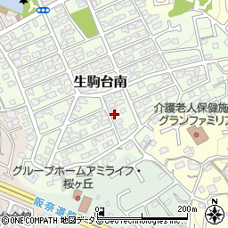 奈良県生駒市生駒台南239周辺の地図