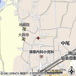 岡山県岡山市東区中尾743周辺の地図