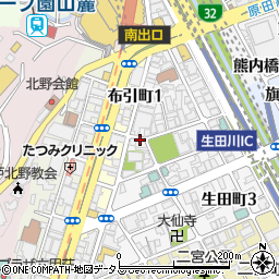 リパーク神戸生田町２丁目駐車場周辺の地図