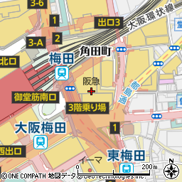 バーバリー梅田阪急アクセサリーストア周辺の地図