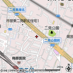 播州信用金庫二見支店周辺の地図