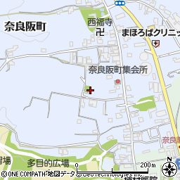 奈良阪街区公園周辺の地図