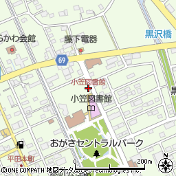 小笠図書館周辺の地図