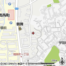 ＵＲ都市機構奈良学園前・鶴舞１９号棟周辺の地図