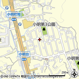 奈良県生駒市小明町2109-16周辺の地図