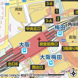 セブンイレブンキヨスクＪＲ大阪駅御堂筋口内北店周辺の地図