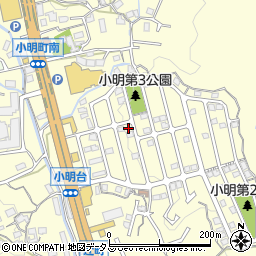 奈良県生駒市小明町2109-1周辺の地図