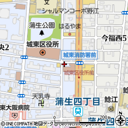 水道レスキュー大阪市城東区中央営業所周辺の地図