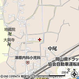 岡山県岡山市東区中尾周辺の地図