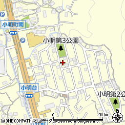 奈良県生駒市小明町2112周辺の地図