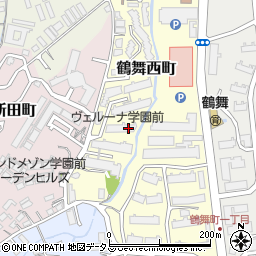奈良県奈良市鶴舞西町周辺の地図
