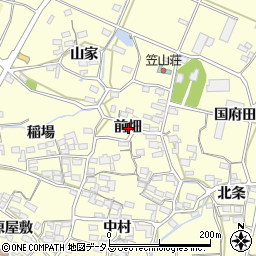 愛知県田原市浦町前畑周辺の地図