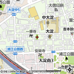 大淀中5公園周辺の地図