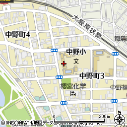 大阪市立中野小学校周辺の地図