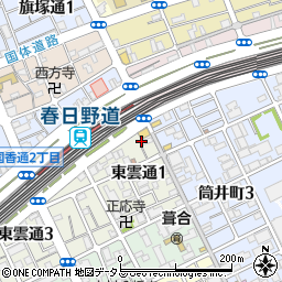 神戸市立駐輪場阪急春日野道駅前自転車駐車場周辺の地図