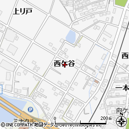 愛知県豊橋市植田町西ケ谷周辺の地図