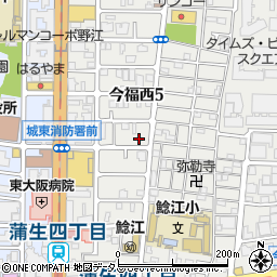 在日大韓基督教今福教会周辺の地図