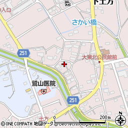 静岡県掛川市下土方176周辺の地図