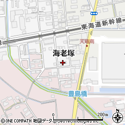 静岡県磐田市海老塚1034-2周辺の地図