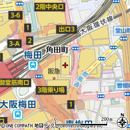三菱ＵＦＪ銀行阪急梅田北支店 ＡＴＭ周辺の地図