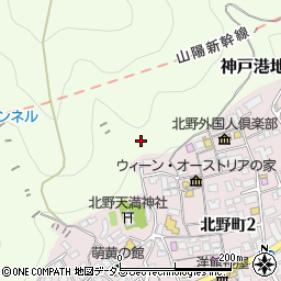 兵庫県神戸市中央区神戸港地方吉根山周辺の地図