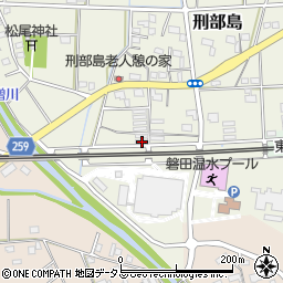 静岡県磐田市刑部島116周辺の地図