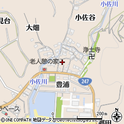 愛知県知多郡南知多町豊浜小佐郷周辺の地図