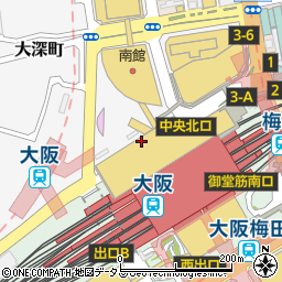 魚と海鮮鮨酒場 街のみなと ルクア大阪店周辺の地図