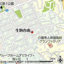 奈良県生駒市生駒台南26周辺の地図