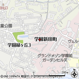 奈良県奈良市学園新田町3219-16周辺の地図