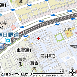 兵庫県神戸市中央区筒井町3丁目16周辺の地図