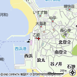 愛知県知多郡南知多町日間賀島西浜周辺の地図