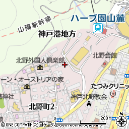 新神戸オリエンタルシテイー　中央監視室周辺の地図