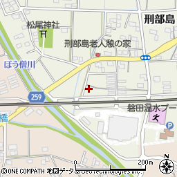静岡県磐田市刑部島316周辺の地図