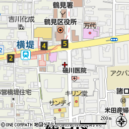 ファミリーマート鶴見横堤三丁目店周辺の地図