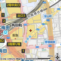 バーバリー大阪阪急メンズ周辺の地図
