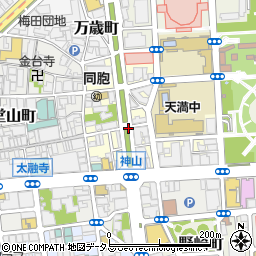 大阪府大阪市北区神山町周辺の地図
