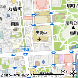 大阪市立　天満中学校夜間学級周辺の地図