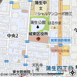 大阪市城東区役所周辺の地図