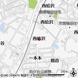 愛知県豊橋市植田町西蛤沢周辺の地図