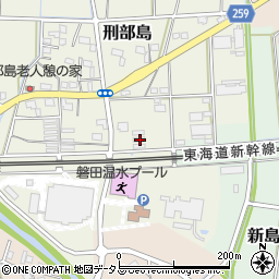 静岡県磐田市刑部島283周辺の地図